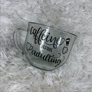 Large Coffee Mug With Glittered Vinyl